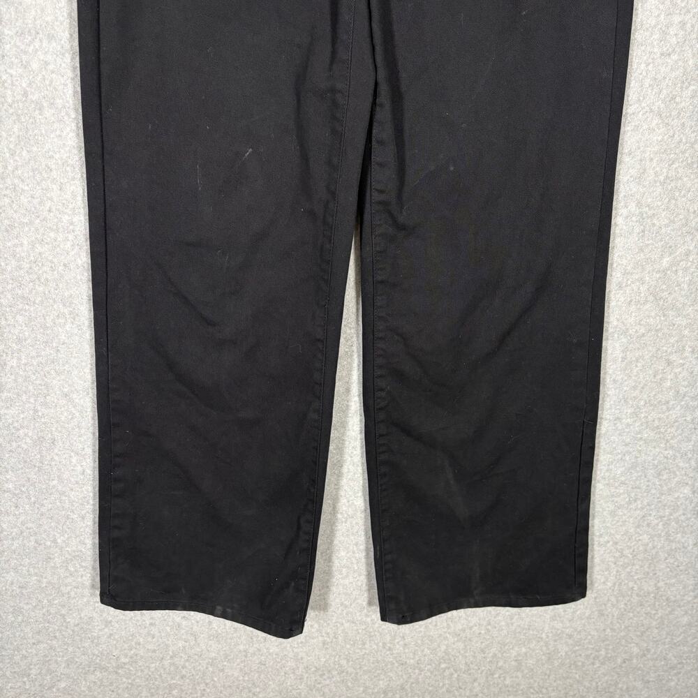 FiveStar General Pants Juniors 1 25 Black Wide Leg Downtown Chino Baggy Canvas - Picture 3 of 13